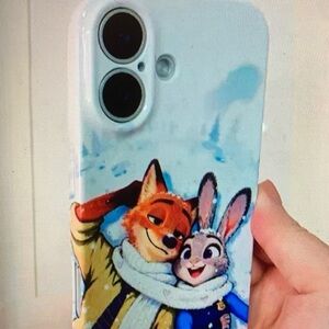 Case-Mate Cartoon Fox and Rabbit Phone Case - White and Blue